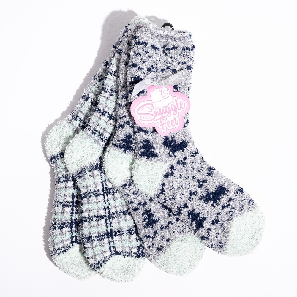 2 PACK NWT WOMEN'S SOFT CREW COZY SOCKS